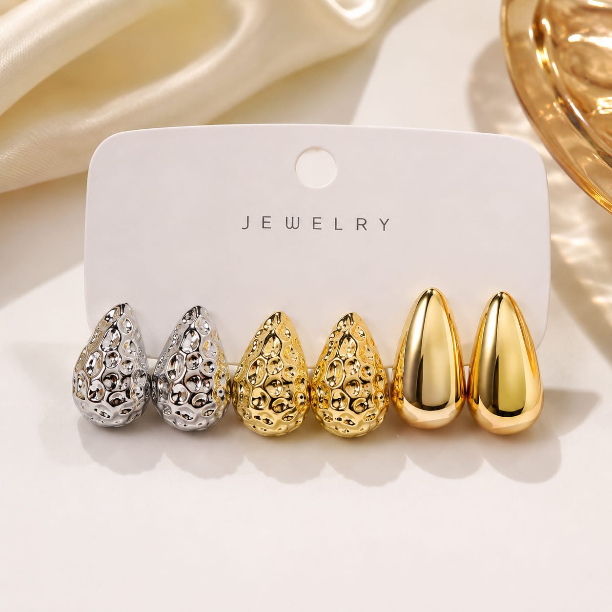 Luxe Trio Anti-Tarnish Earrings Set